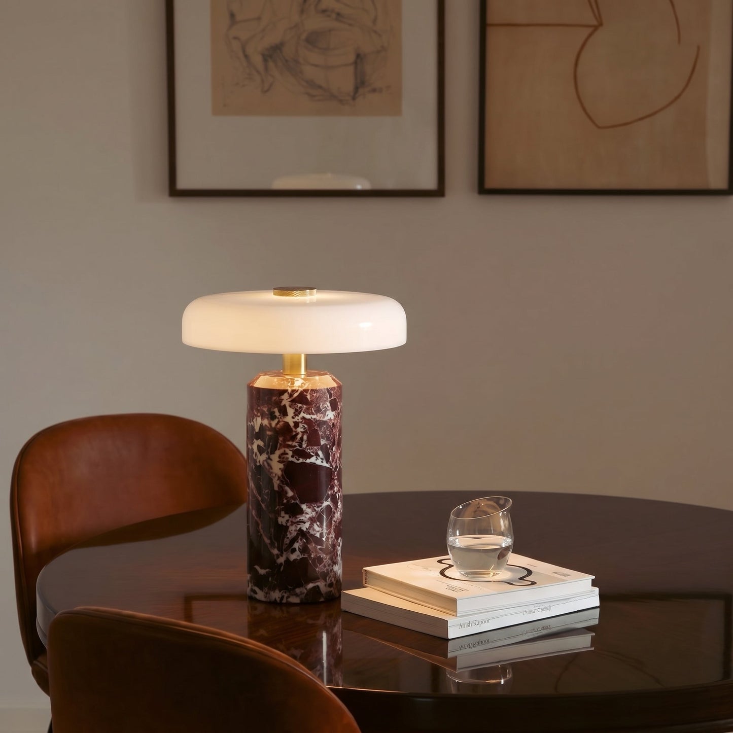 Marble Glass Table Lamp